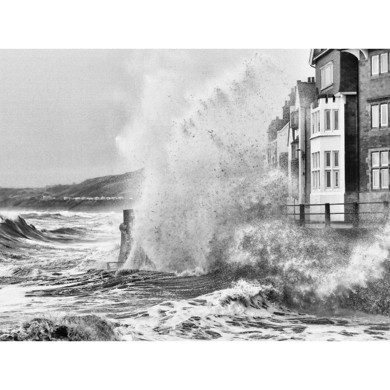 Storm at Sandsend|16×12 mounted|10×8 mounted|16×12 framed|A4 framed