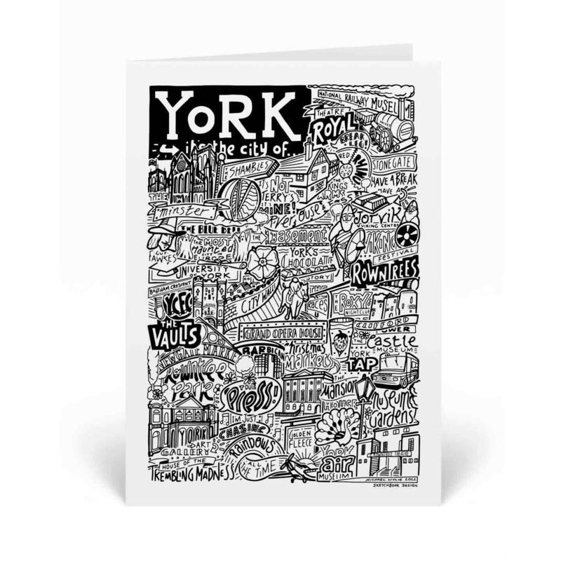 York Landmarks Greeting Card