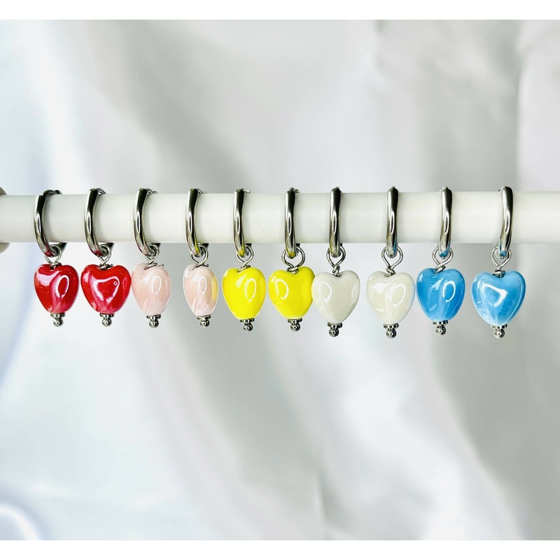 Core Earrings|Blue|Pink|Yellow|Red|white