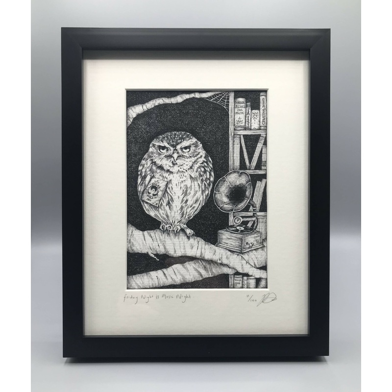 Friday Night Is Music Night – Framed Limited Edition Print by Jenny Davies