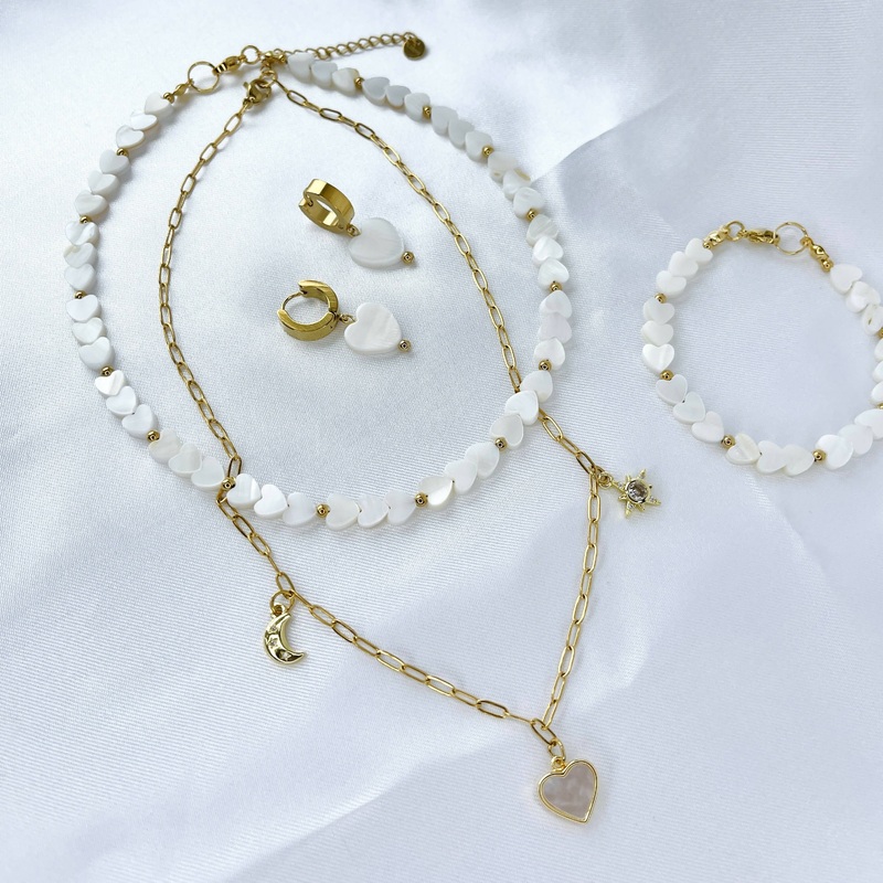 Heart Set|Heart Chocker|Earrings|Bracelet