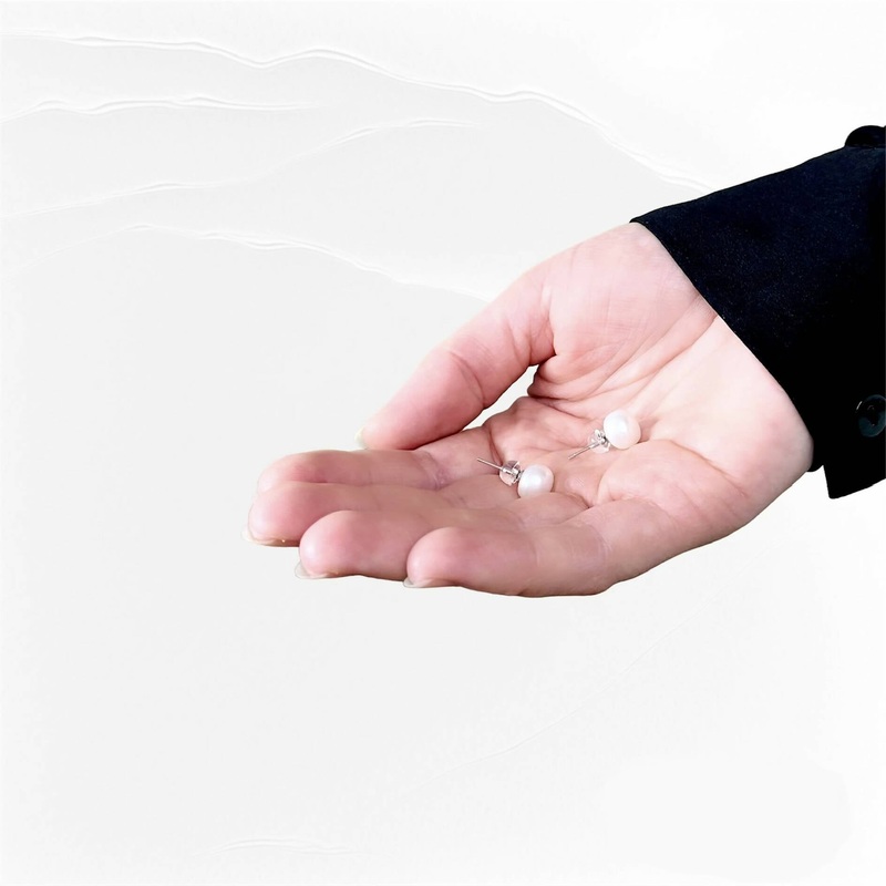 Pearl Stud 6mm|Purpure|White