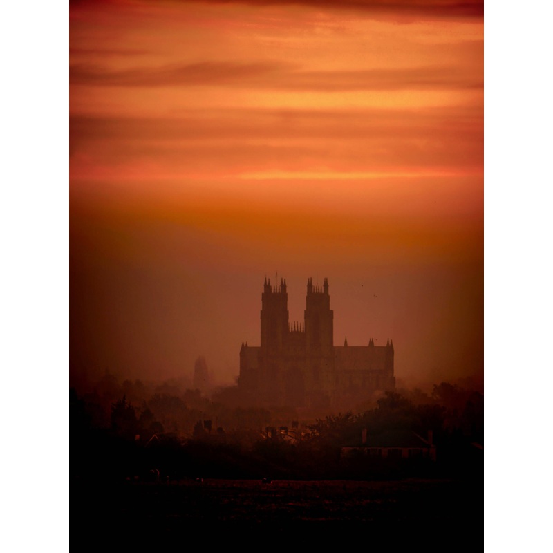 Red Skies at Beverley Minster|16×12 mounted|10×8 mounted|16×12 framed|A4 framed