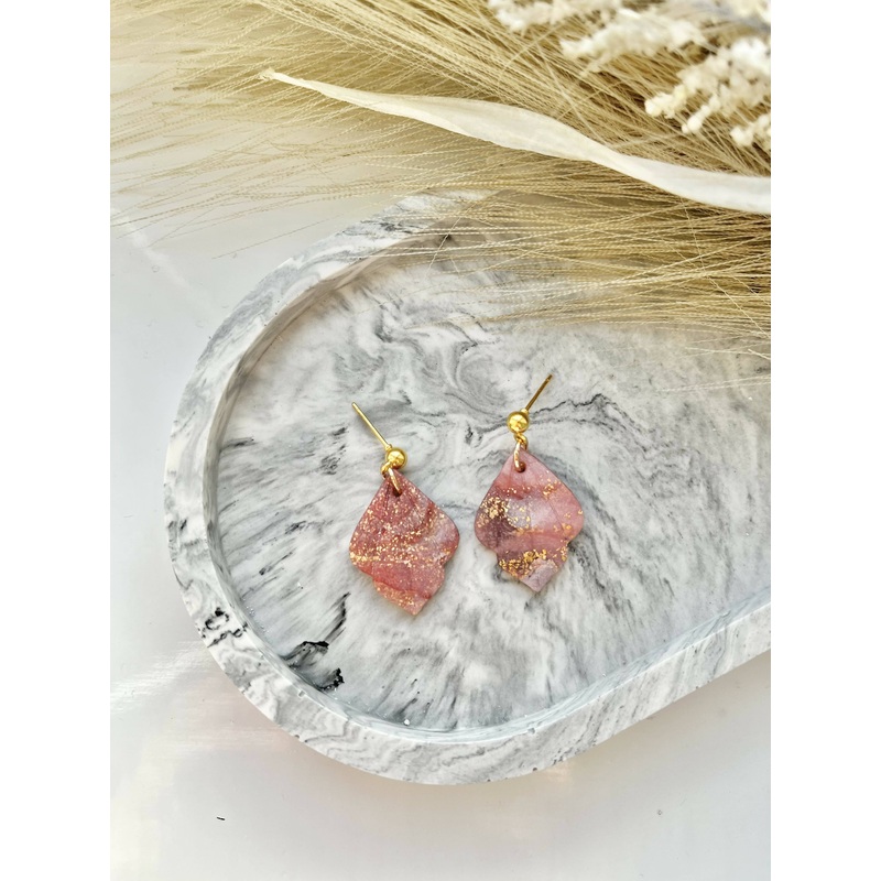 Ruby Sky No. 2 – Handmade Polymer Clay Earrings