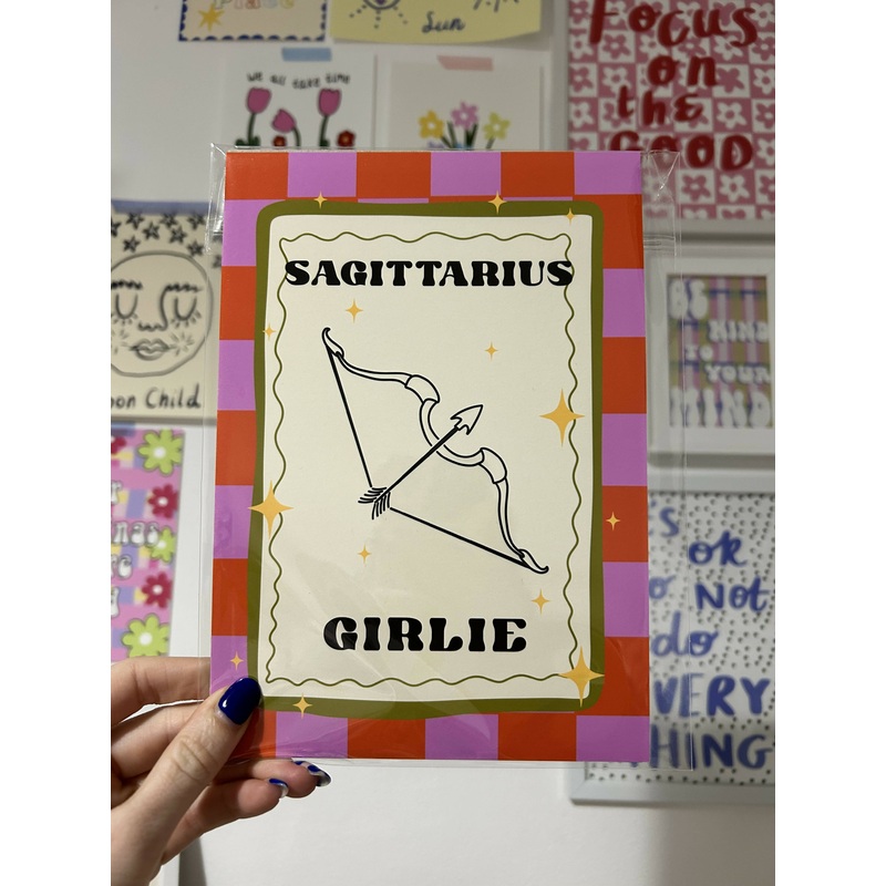 Sagittarius Girlie Print A5