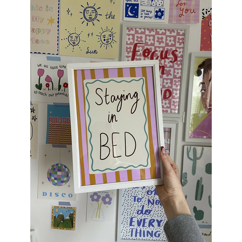 Staying In Bed Print|A5|A4|A3