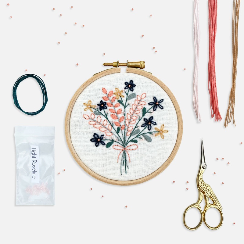 Floral Bouquet Embroidery Kit