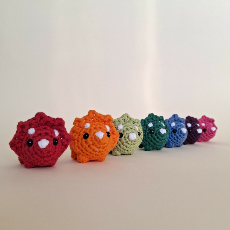 Little Triceratops|Red|Orange|Light Green|Dark Green|Blue|Purple|Pink