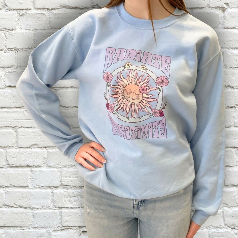 Radiate Positivity Blue Sweatshirt