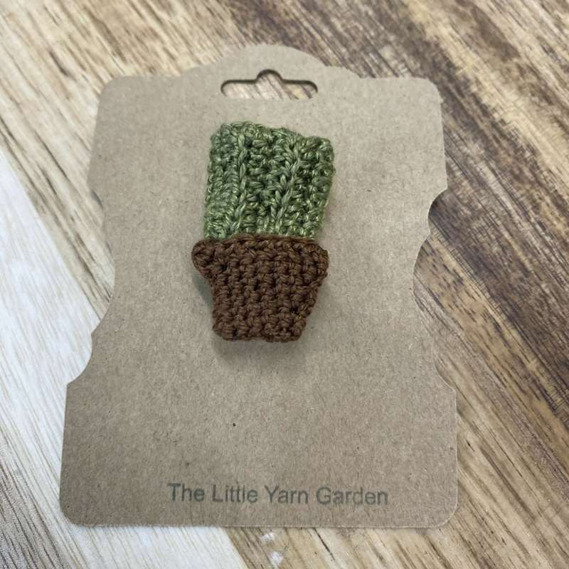 Crochet Cactus Brooch