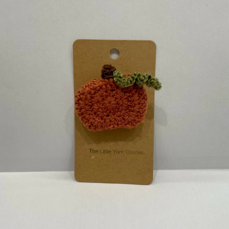 Crochet Pumpkin Brooch