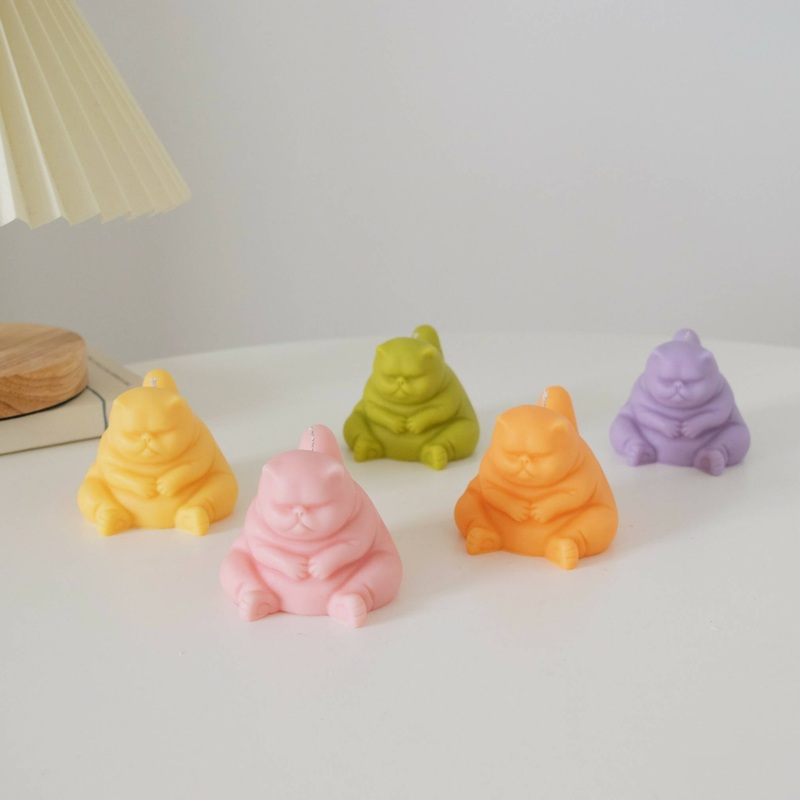 Grumpy Cat Candle|Peach|Pink|Lilac|Yellow|Green