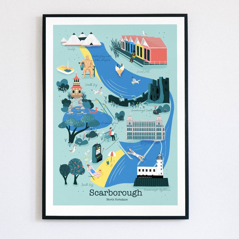 Light Scarborough Art Print|A3|A5|A4