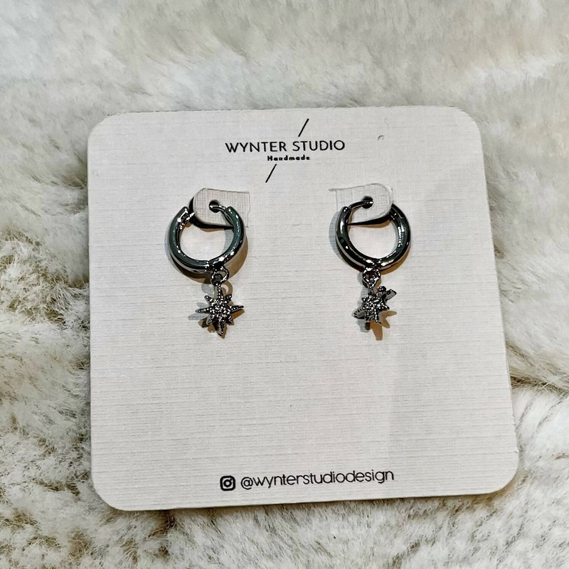 Mid Century Star Hoop Earrings