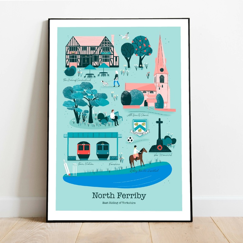 North Ferriby Art Print|A4|A3