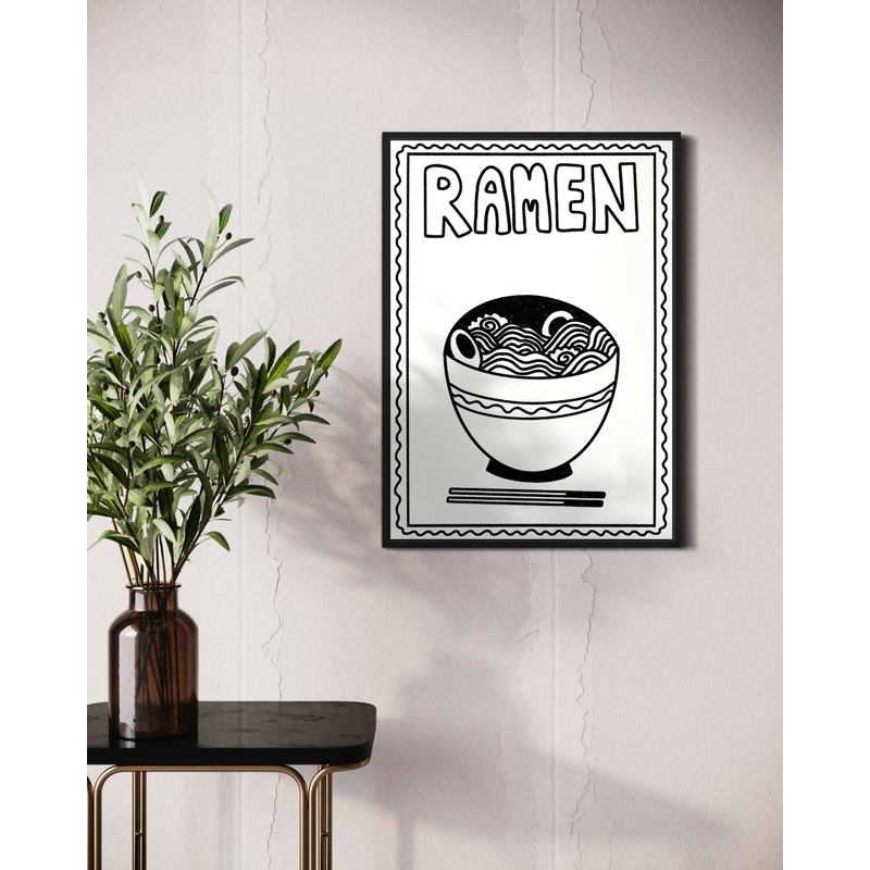 Ramen Print – Black & White|A5|A4|A3
