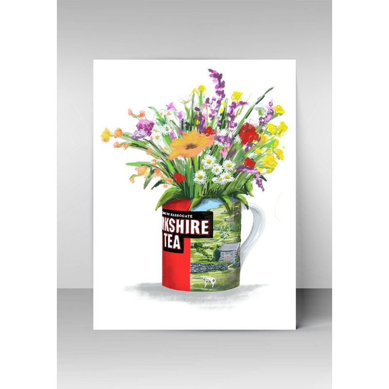 Wildflowers in Yorkshire Tea Mug Print