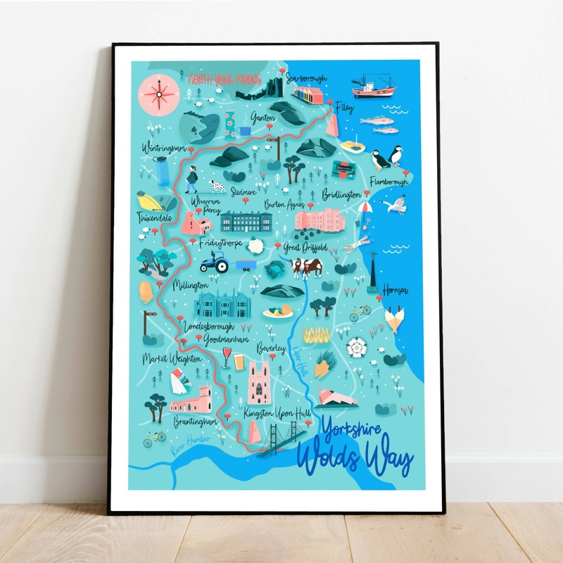 Yorkshire Wolds Way Art Print|A3|A5|A4