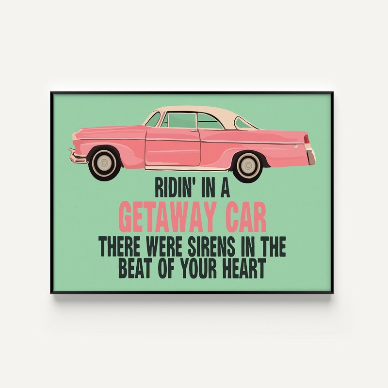 Getaway Car Print|A4|A3|A5