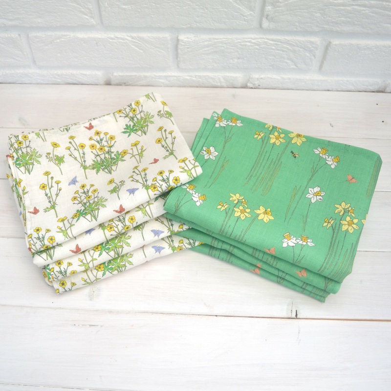 Linen Tea Towel – Daffodils