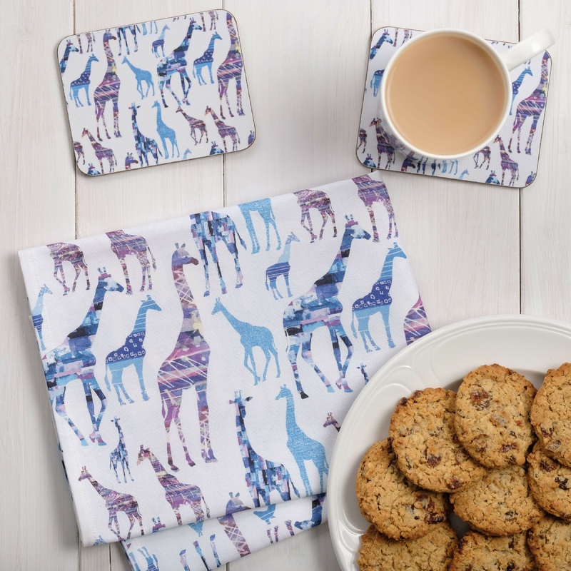 Linen Tea Towel – Giraffes