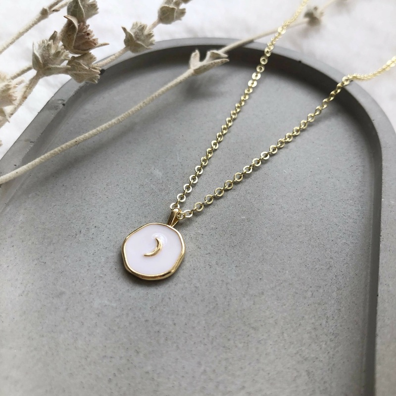 Luna Celestial Enamel Necklace