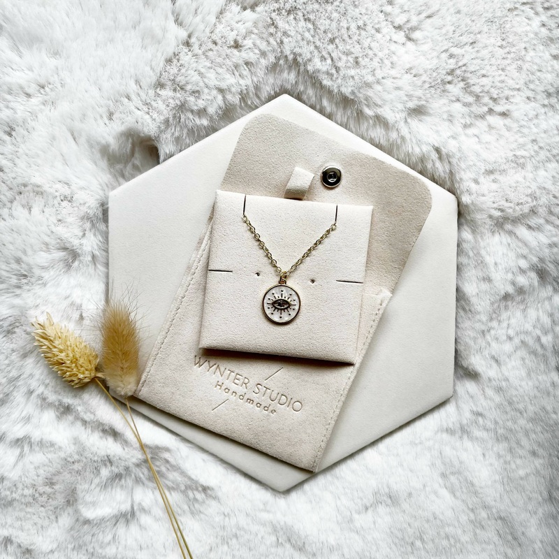 White Evil Eye Necklace