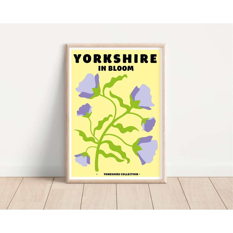 A4 Yorkshire In Bloom Print – Lemon