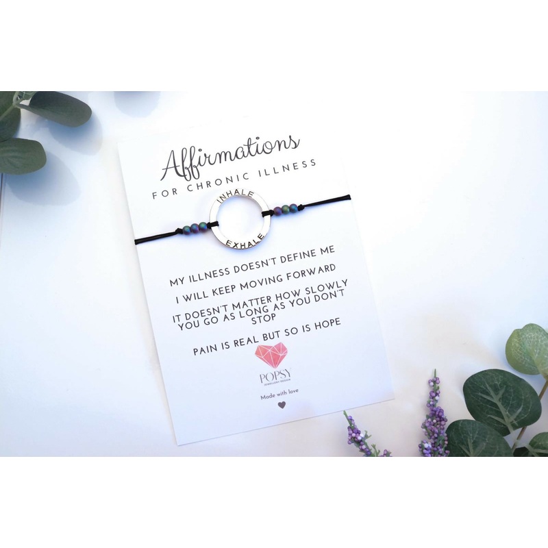 Affirmation Bracelet|Anxiety Affirmation|Depression affirmation|Chronic illness affirmation