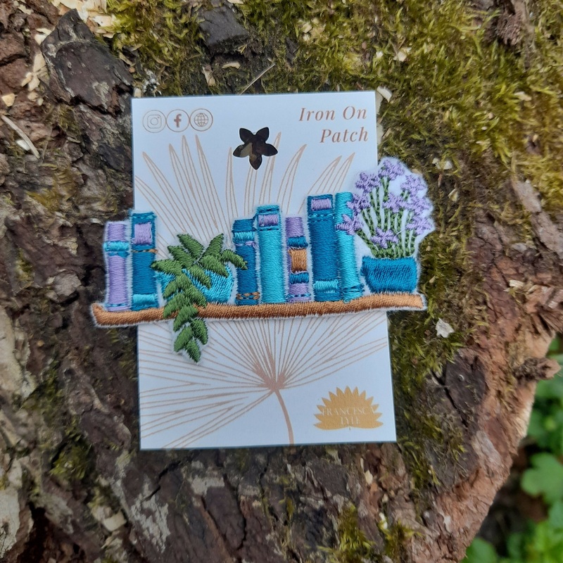 Bookcase Iron-on Patch|Bookcase Patch Orange|Bookcase Patch Blue