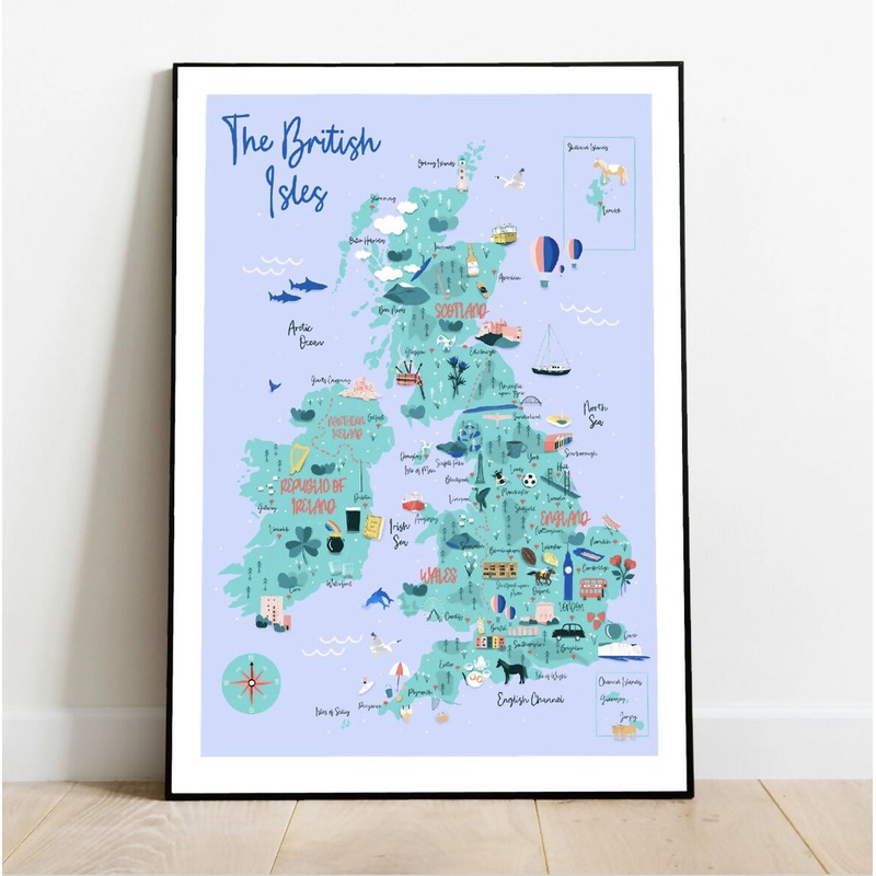 British Isles Art Print|A3|A4|A5