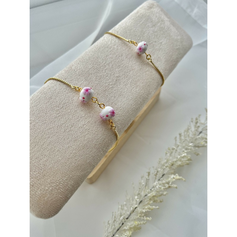 Cherry Blossom Bracelets – Handmade Polymer Clay Bracelets