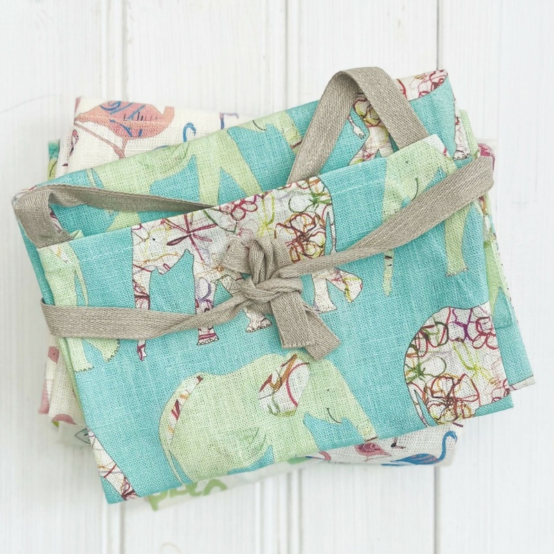 Children’s Linen Apron – Elephant Design