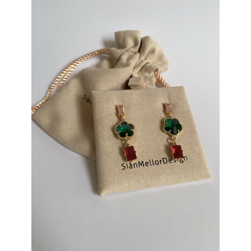 Colourful 3 Tier Dangle Earrings