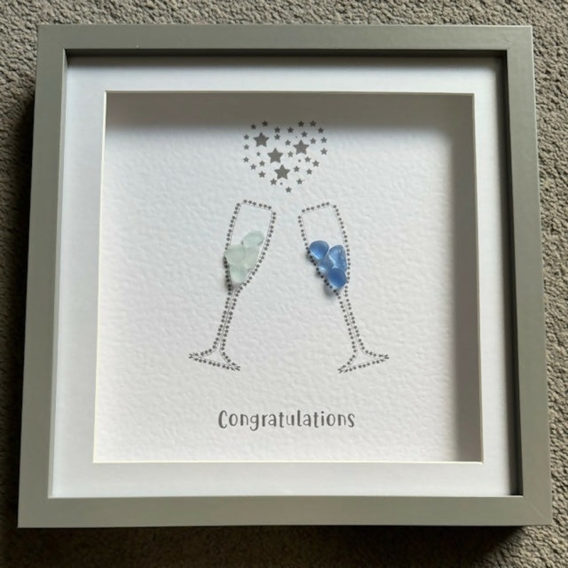 Congratulations Sea Glass Champagne – Square Medium