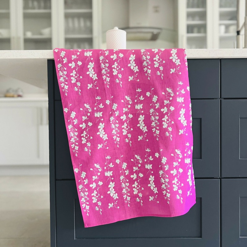 Linen Tea Towel – Blossom