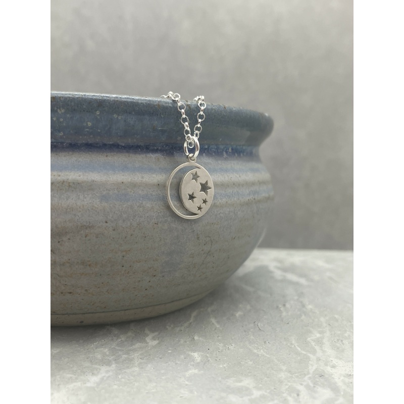 Moon and Star Charm Necklace