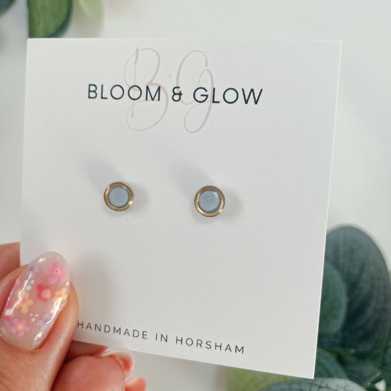 Pastel Small Circle- Gold Edging