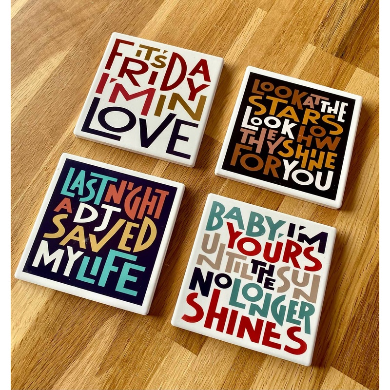 Song Lyric Coaster