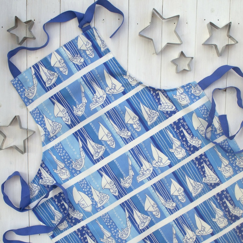 Adult Cotton Apron – Sailing Print