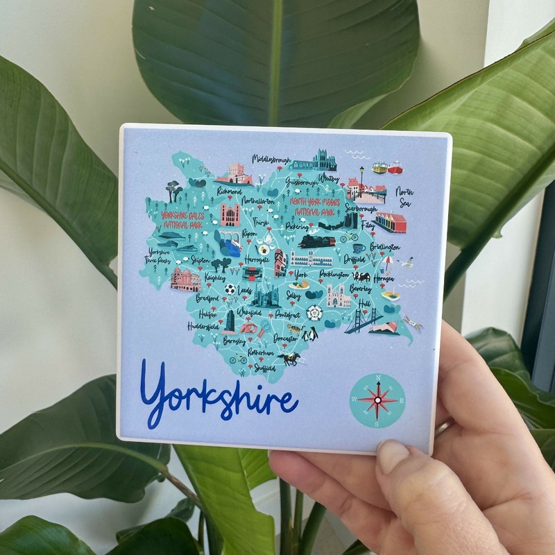 Ceramic Yorkshire Art Coaster|Ceramic Coaster