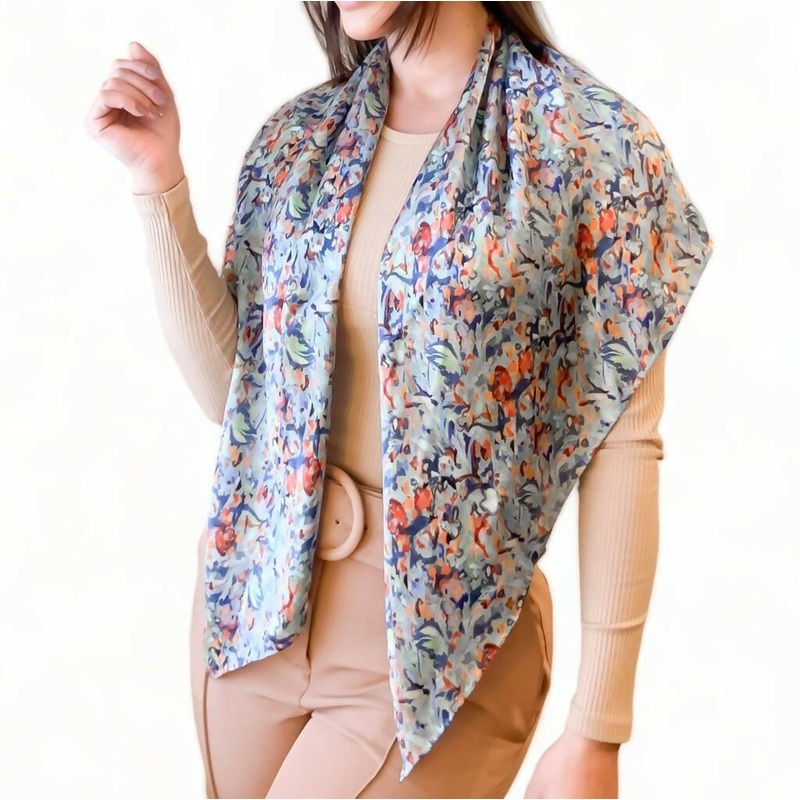 Large Square Silk Scarf – Various Designs