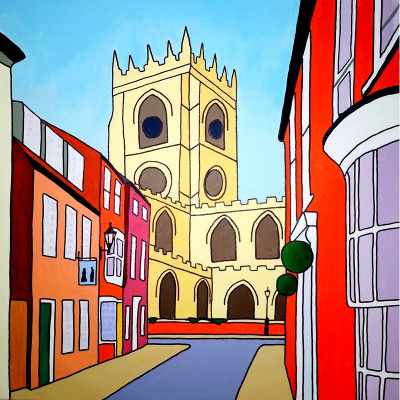 Mounted print St. Mary’s from Ladygate, Beverley