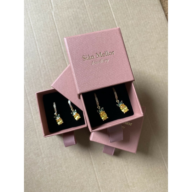 Pineapple Huggie Hoops