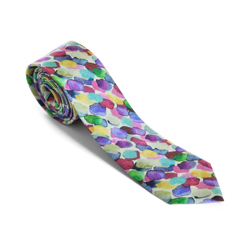 Silk Tie – Various Designs|Brushstrokes|Botanical Meadows|Blue Skies|Flower Field|Garden Glimpses|Honesty|Leaves|Skeletal Leaves|Tiny Blooms|Tiny Florals|Vibrant Abstract|crosshatch|Ditsy red|Organic|Hydrangeas