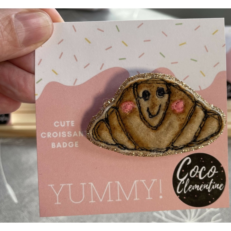 Yummy! Cute Croissant Badge