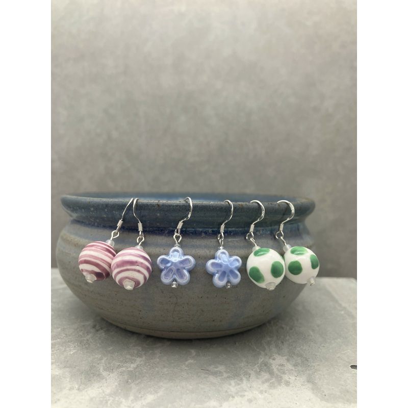 Ceramic Bead Earrings
