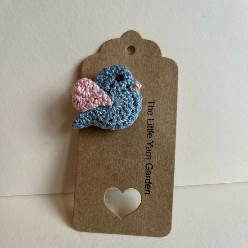 Crochet Bird Brooch