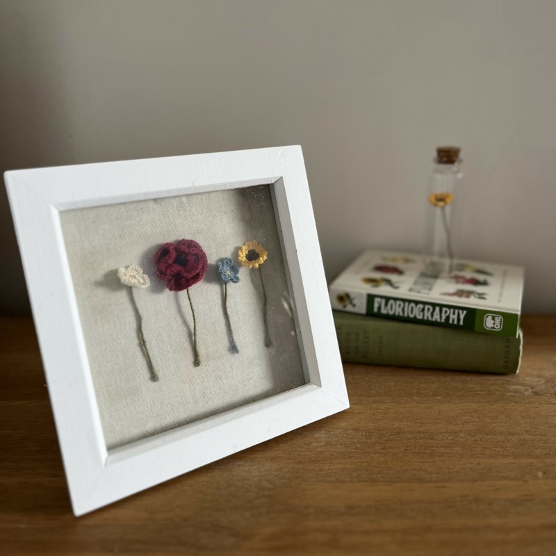 Crochet Wildflowers In Frame