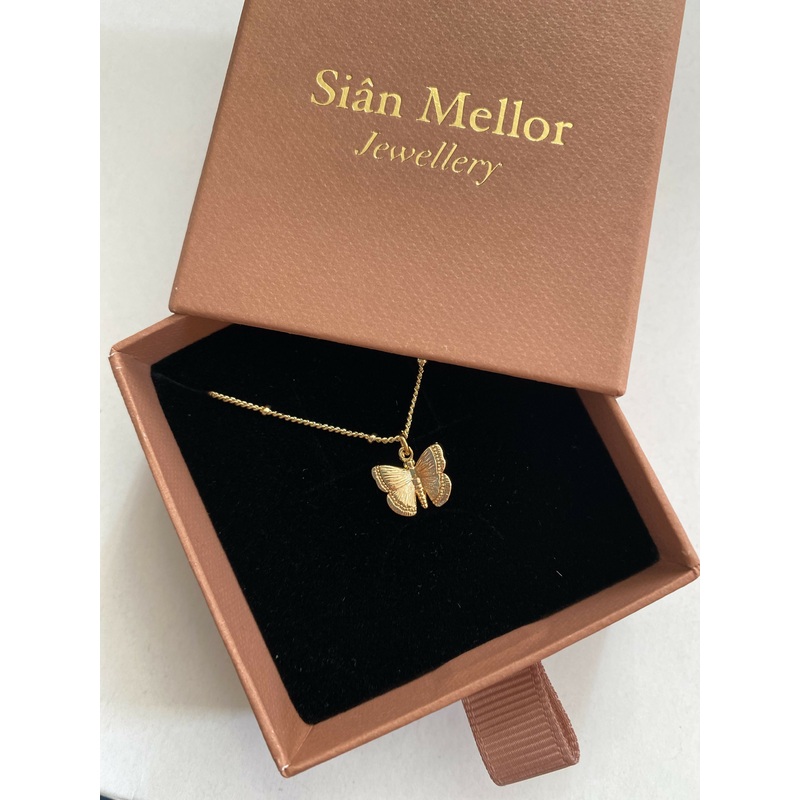 Plain Gold Butterfly Necklace